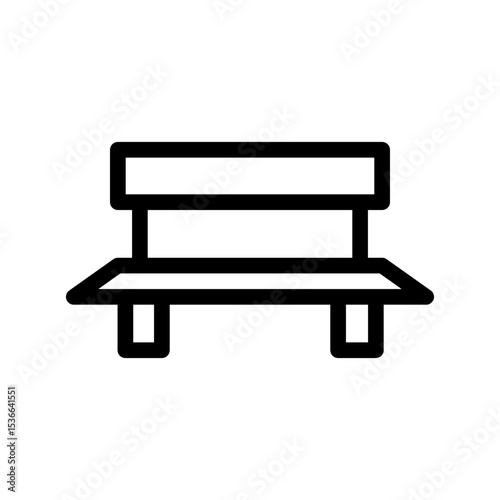 bench line icon