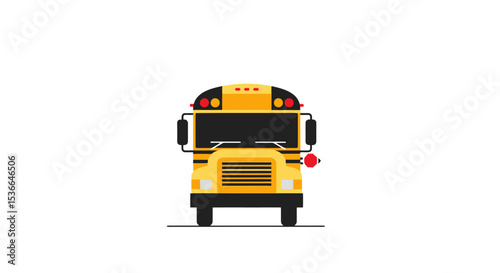 School Bus Icon: Transportation and Education Vector