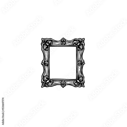 Elegant ornate frame illustration with intricate details and classic design
