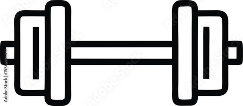 vector illustration of a dumbbell
