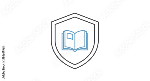 Knowledge Protection: Shielded Open Book Icon