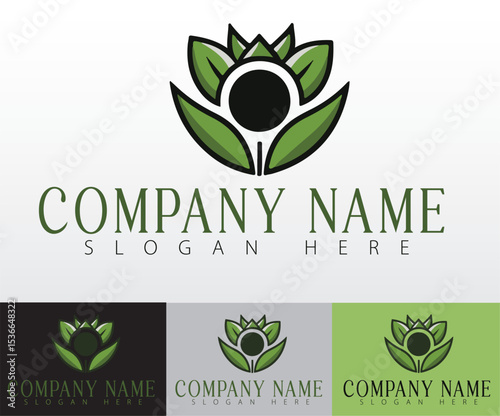 An elegant logo representing fresh, healthy food choices in a natural way.