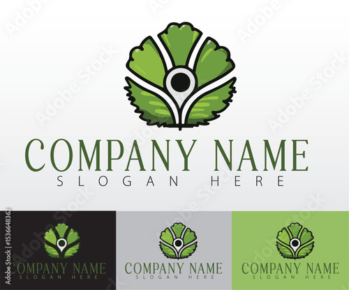A dynamic logo showcasing natural food, healthy living, and freshness.