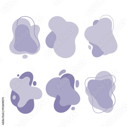 Lilac Abstract Shapes Collection for Modern Design