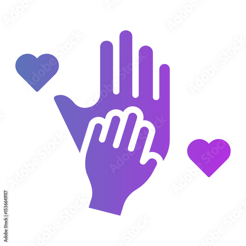 holding hands Gradient icon