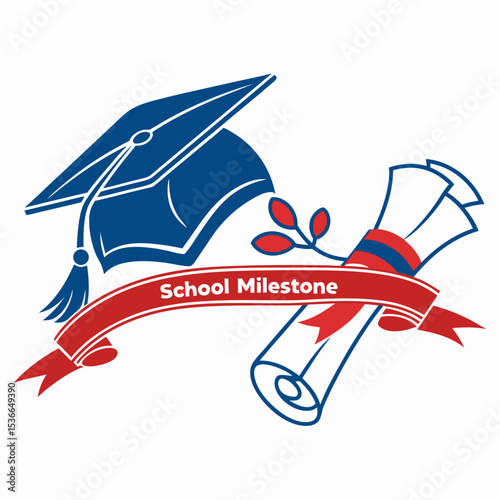 Graduation cap diploma school milestone achievement success education learning knowledge graduate ceremony