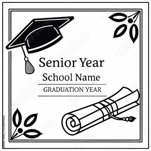 Senior year graduation announcement template school name graduation year