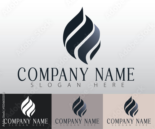 A clean flame logo concept with a minimalistic style. The swirling motion of the flame evokes a sense of inspiration and creativity.