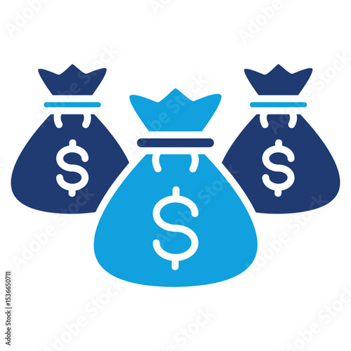 Fund Flat Blue Icon