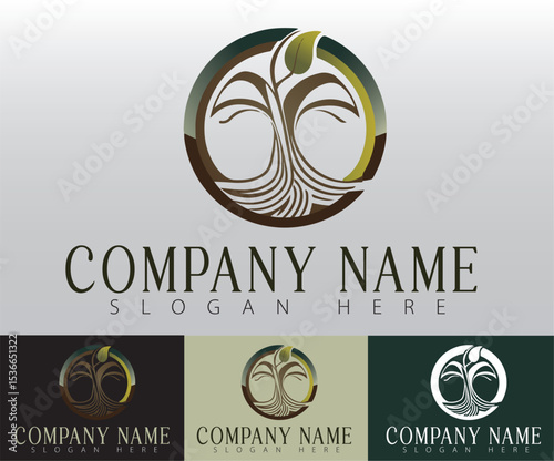 A circular tree logo is a perfect representation of growth, strength, and vitality.
