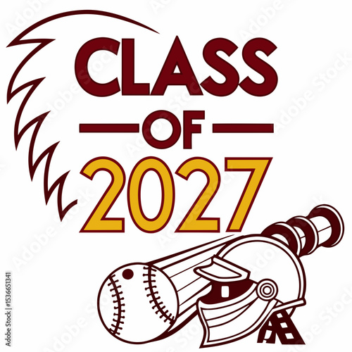 Class of 2027 baseball graduation design