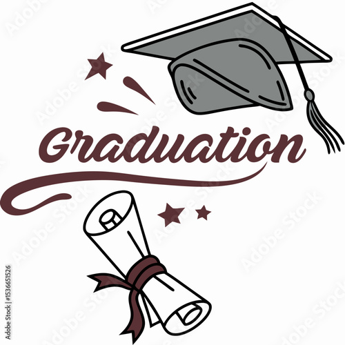 Graduation cap diploma degree ceremony celebration success achievement education graduate school college university academic learning knowledge wisdom future potential opportunity