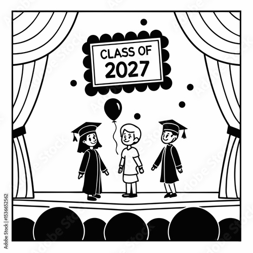 Class of 2027 graduation ceremony students stage celebration
