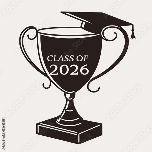 Graduation trophy class of 2026 achievement award celebration success