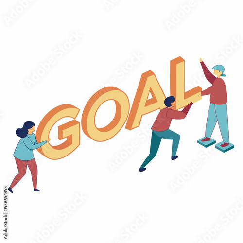 Teamwork achieving goals together collaboration success