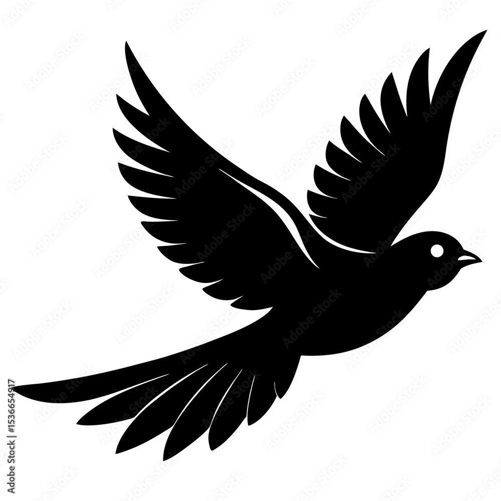 Obraz premium pigeon silhouette vector