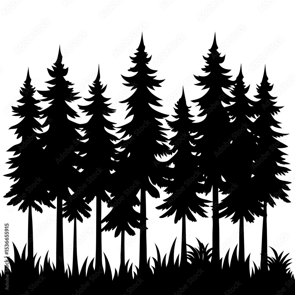 Obraz premium silhouettes of trees
