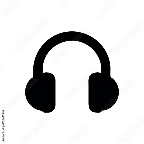 headphones icon on white background