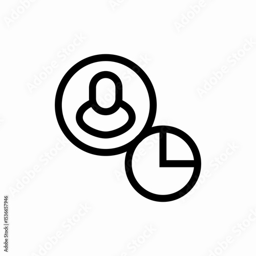 user profile chart pie icon vector sign