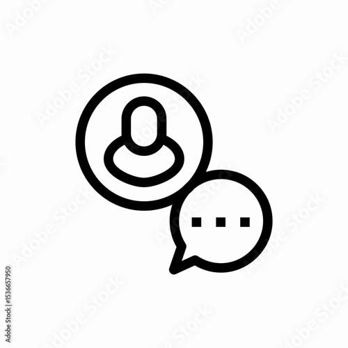 user profile chat icon vector sign