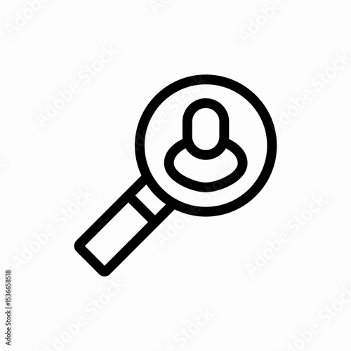 user search find icon vector sign