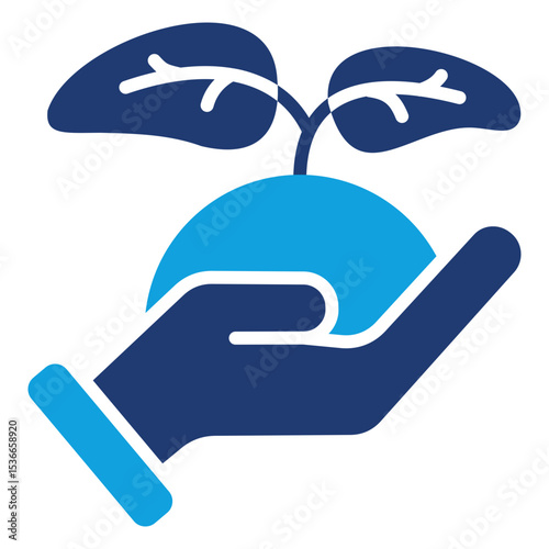 Sustainability Flat Blue Icon