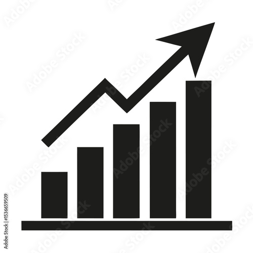 Free Download Upward Trending Bar Graph Illustrating Growth, Progress, and Positive Financial Performance in Business Analytics - GFXLoad