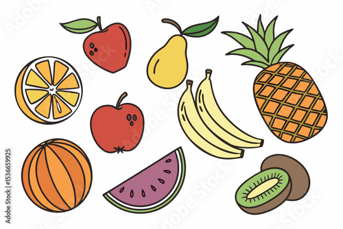 set of fruits