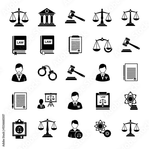 Law and Justice Icon Set