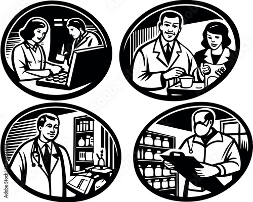 Healthcare and Medical Concept Illustrations Set