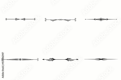 Page dividers set in intricate black design on white background
