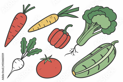 set of vegetables