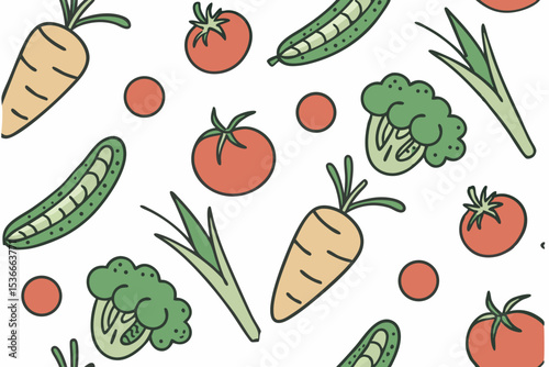vegetables seamless pattern