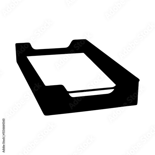 Isolated In Tray Office Paper Holder Organization Symbol Design Vector Illustration