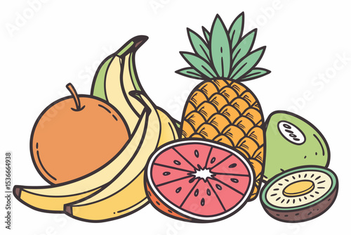set of fruits