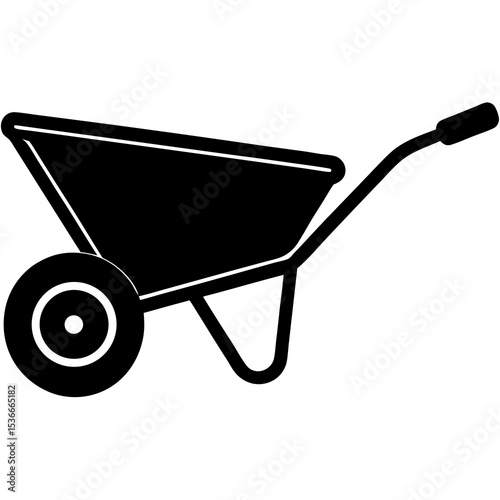 wheelbarrow isolated on white