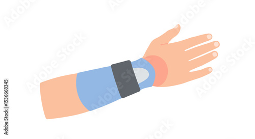 Hand with compression wrap for wrist support and healing  