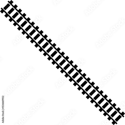 Railway train track vector route. Rail line, subway map, and railroad elements for game UI and graphic design icon set easy to edit. Rail pattern round circular curve railroad path icon