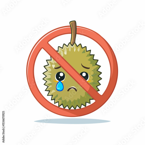 No Durian Allowed Sign-Vector