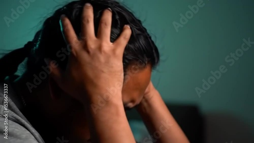 Person Holding Head Representing Overload