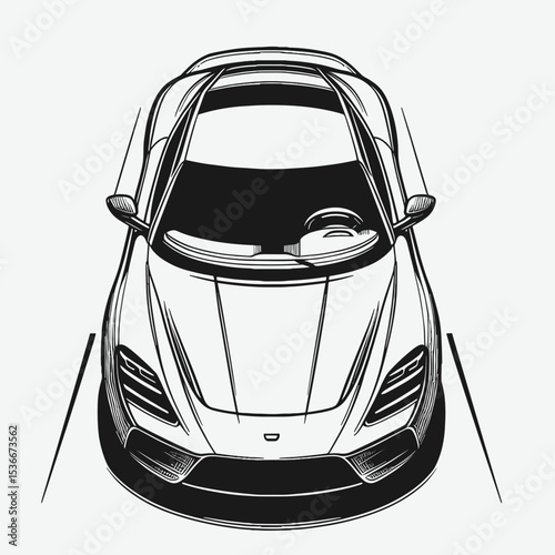 Car sketch from top view