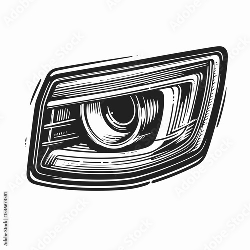 Headlight detail sketch