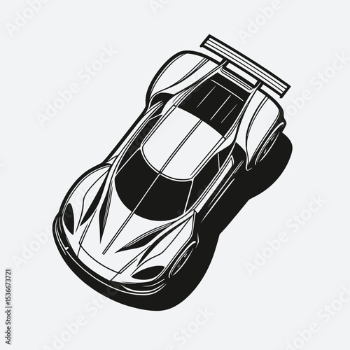 Sports luxury car sketch