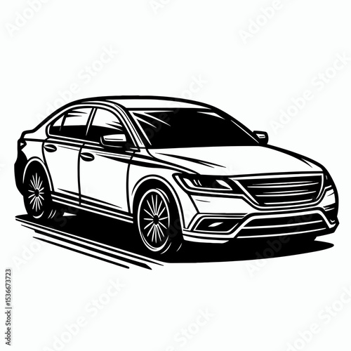 Sedan car sketch
