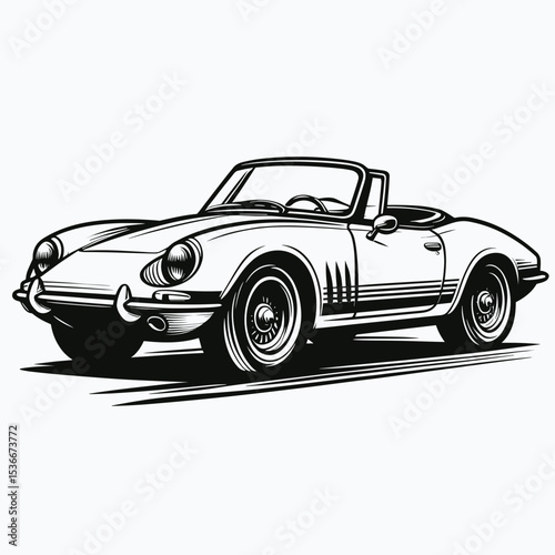 Convertible car sketch