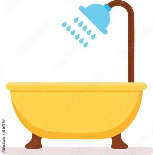 vector illustration of a bathroom with a bathtub