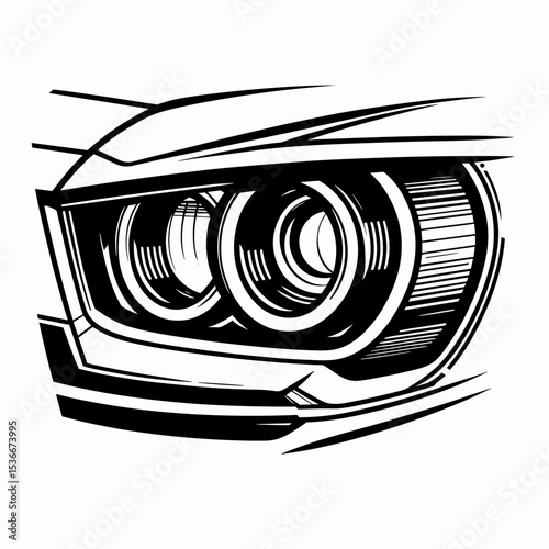 Headlight detail sketch