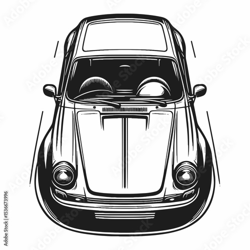 Car sketch from top view