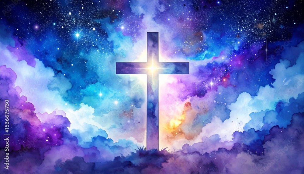 Fototapeta premium cross on the sky