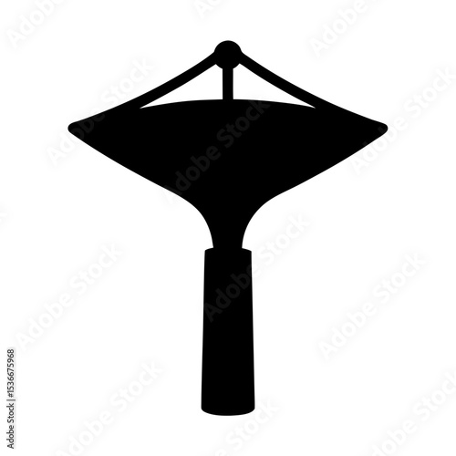 Silhouette of an old fashioned lamp post or street light fixture